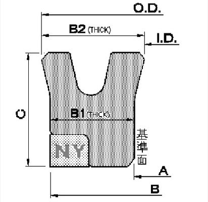 Japan OUY 60*35*15.5 Piston Seal NBR Material Hydraulic Seal for 30Mpa Pressure Tensioning Cylinder