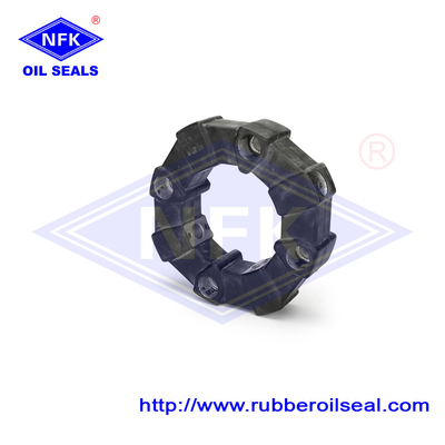High Speed Black 28A Universal Flexible Rubber Coupling Assembly For Motors